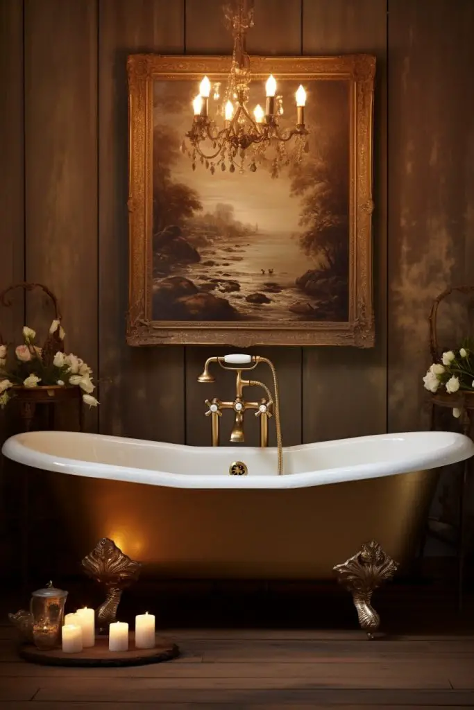 Clawfoot Bathtub Romantic Bathroom --ar 2:3