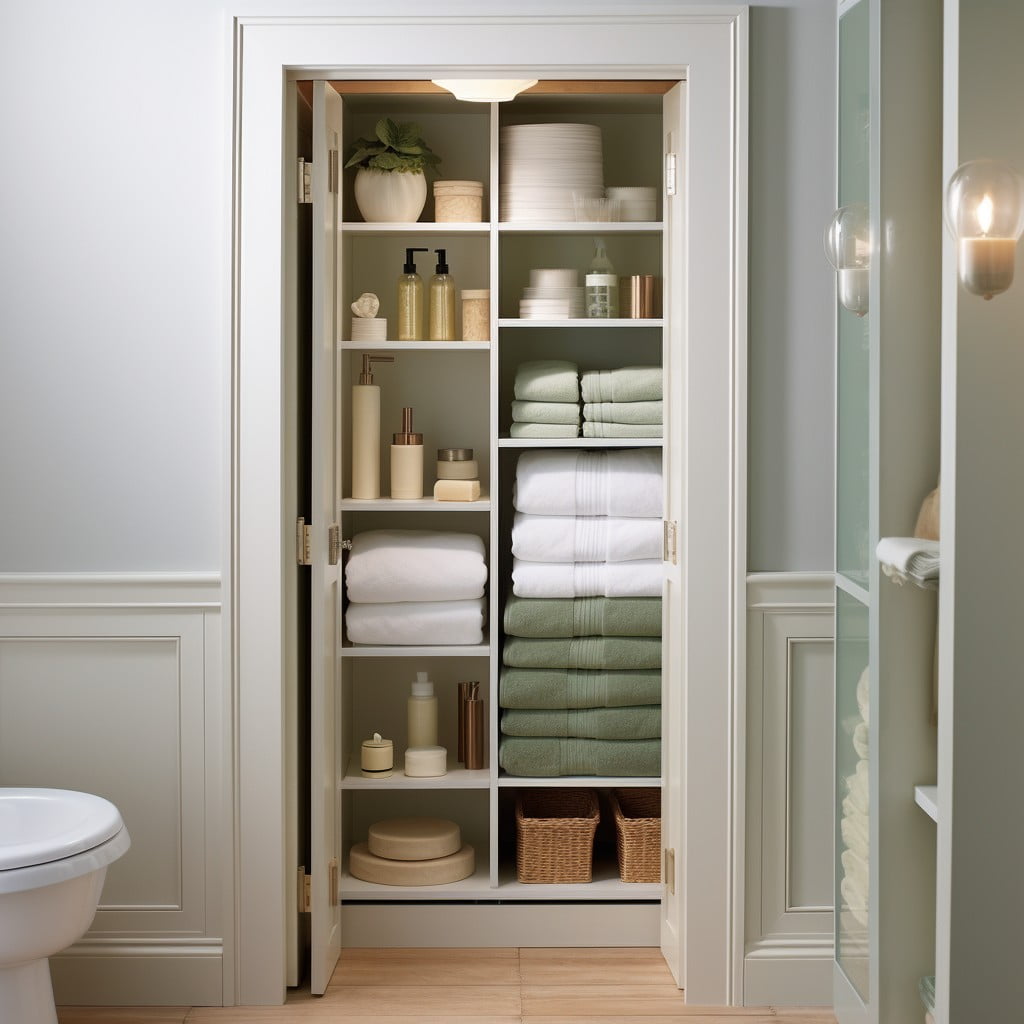 Compact Linen Closet Bathroom Closet 