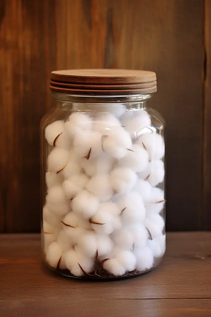 Cotton Ball Jar Bathroom Jar --ar 2:3