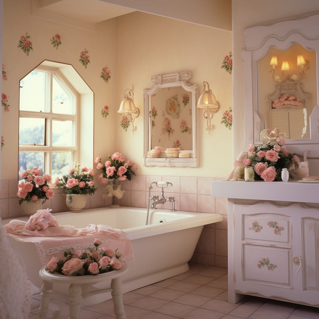 Country Shabby Chic Bathroom Theme