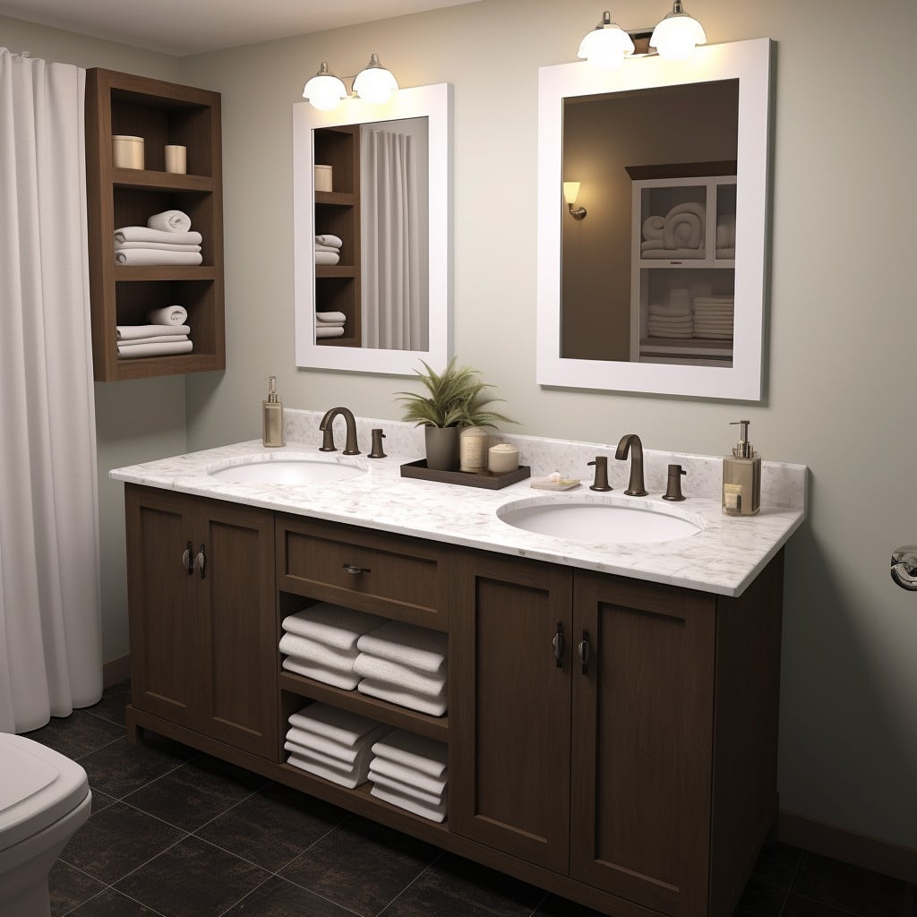 Double Sink Vanity Bathroom Layout