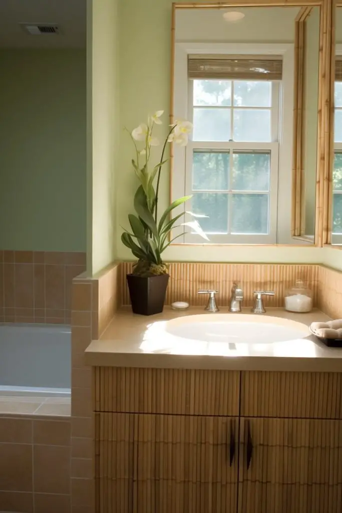 Eco-friendly Bamboo Trims Bathroom Trim --ar 2:3