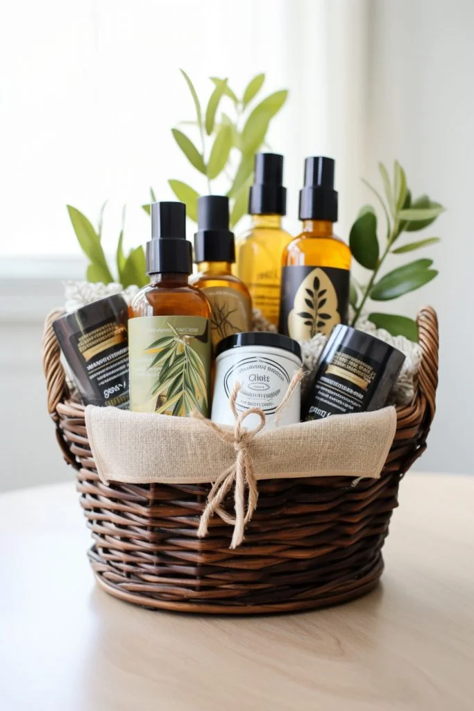Essential Oils Basket Bathroom Basket --ar 2:3