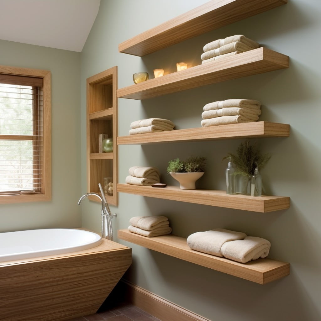 Floating Shelves Bathroom Closet 