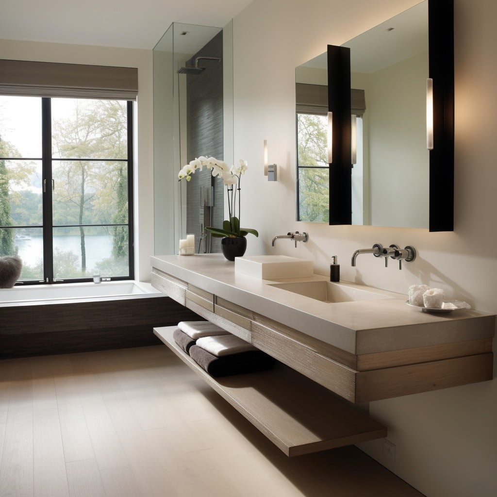 Floating Vanity Bathroom Layout