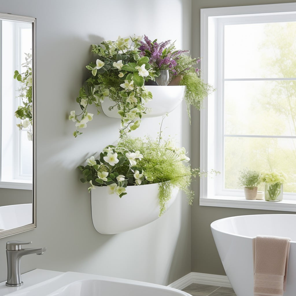 Floral Wall Planter Bathroom Planter