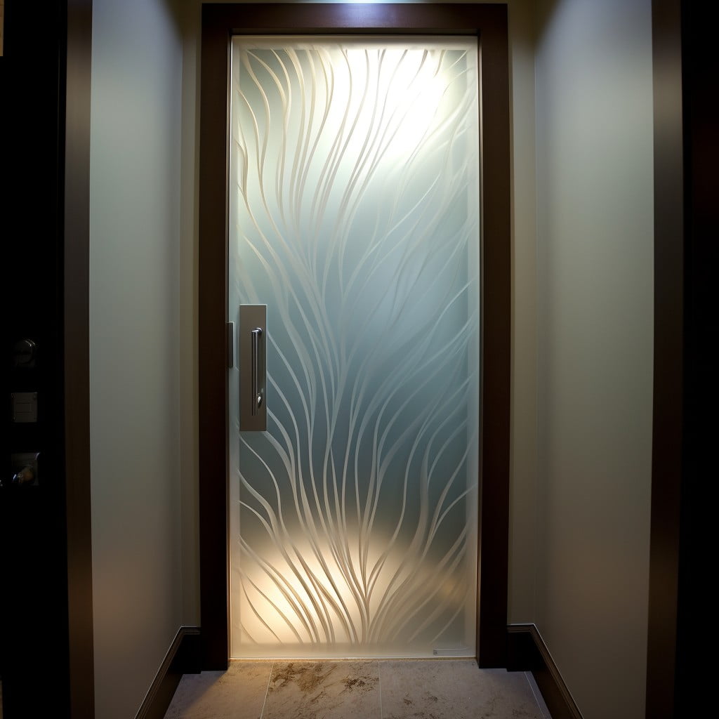 Frosted Glass Bathroom Door