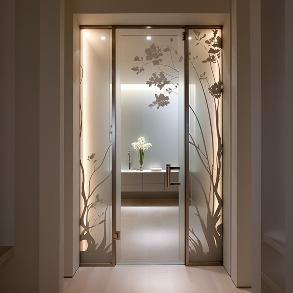 Full-length Glass Bathroom Door