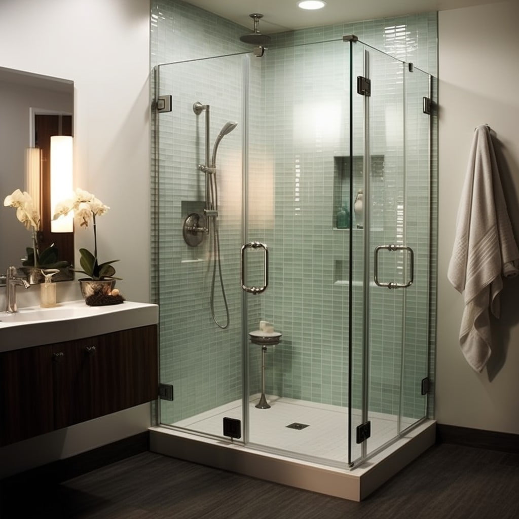 Glass Shower Enclosure Bathroom Layout