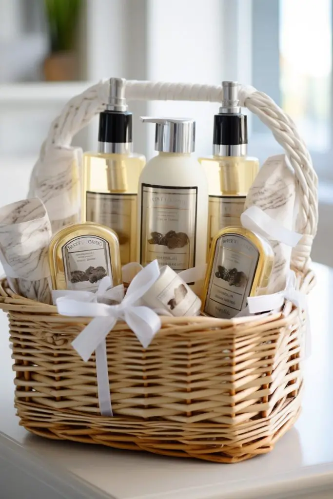 Hand Cream Collection Basket Bathroom Basket --ar 2:3