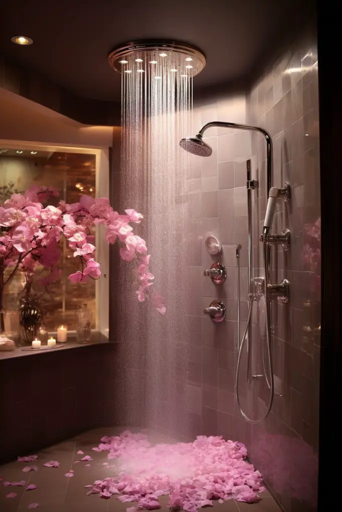 Handshower With Different Spray Options Romantic Bathroom --ar 2:3