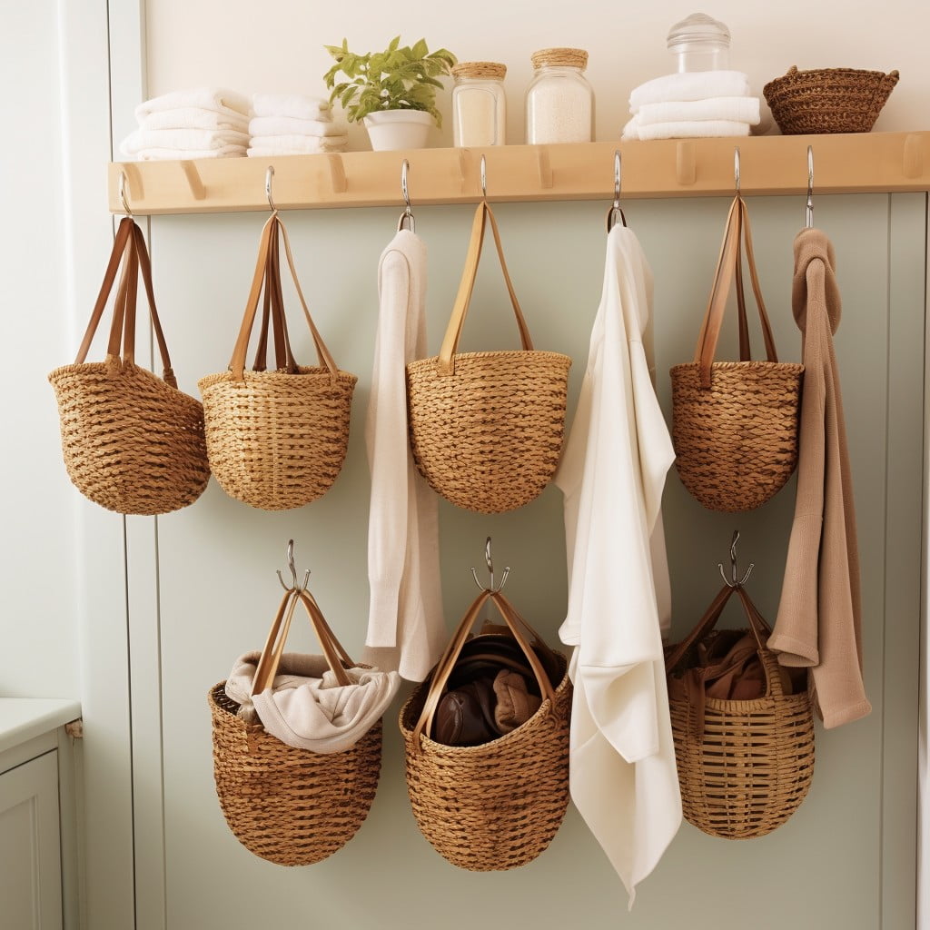Hanging Baskets Bathroom Closet Organization