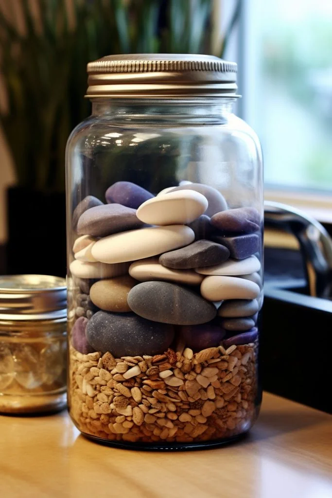 Homemade Scrub Jar Bathroom Jar --ar 2:3