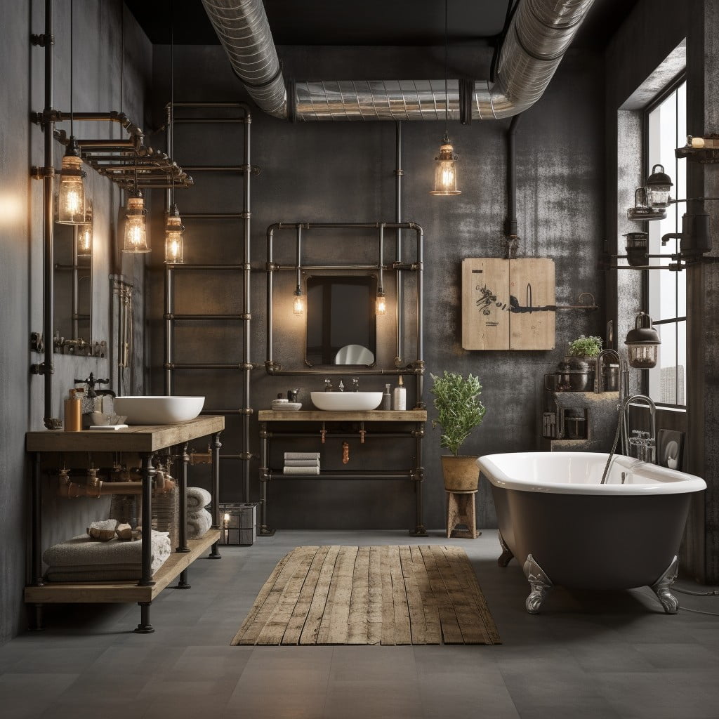 Industrial Chic Bathroom Theme