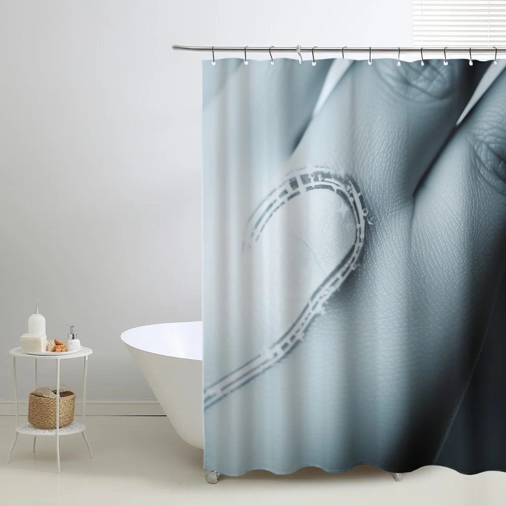 Inspirational Quote Printed Curtains Bathroom Curtain