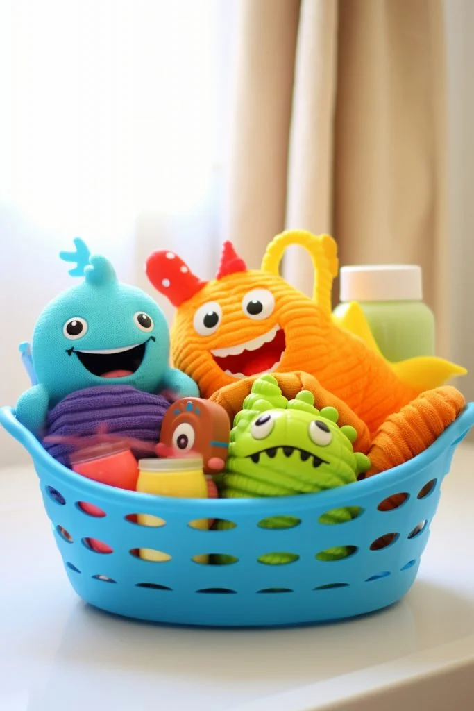 Kids Bath Toy Basket Bathroom Basket --ar 2:3