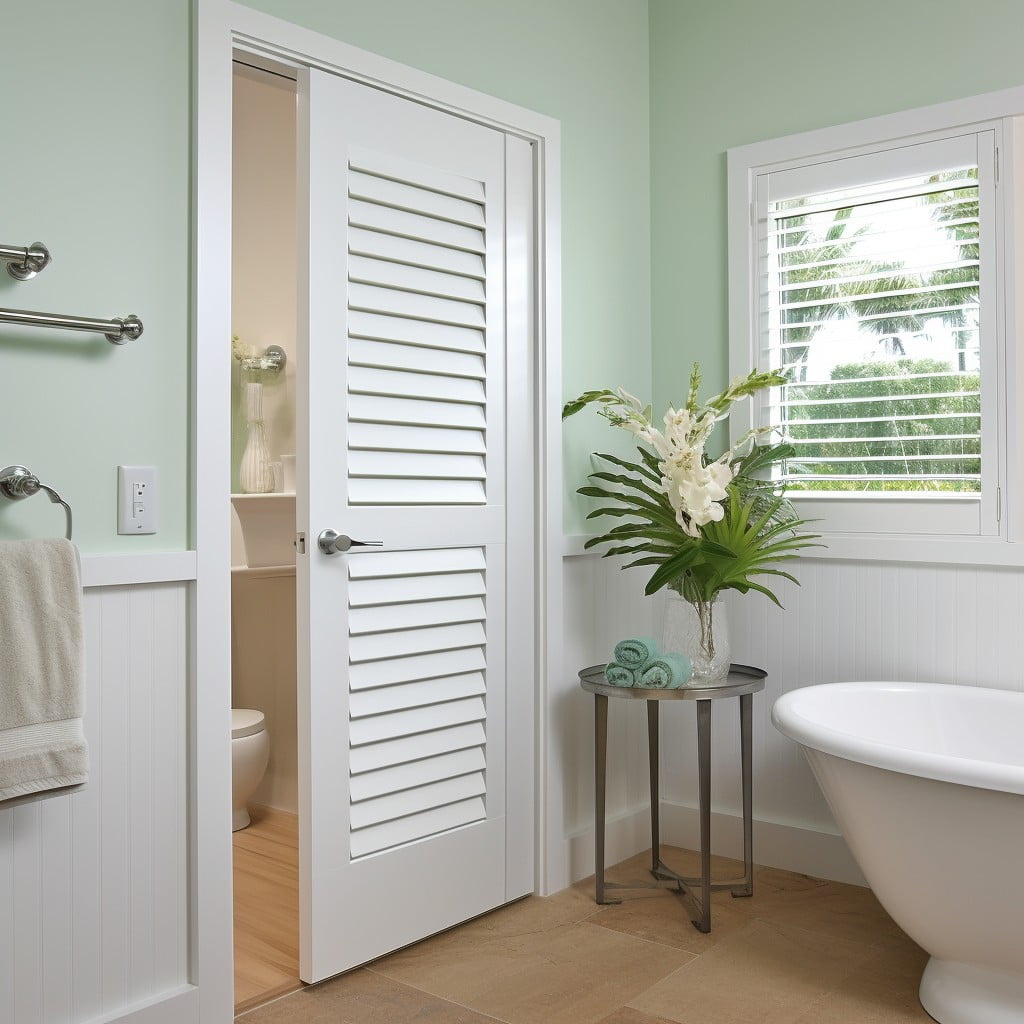 Louvered Bathroom Door