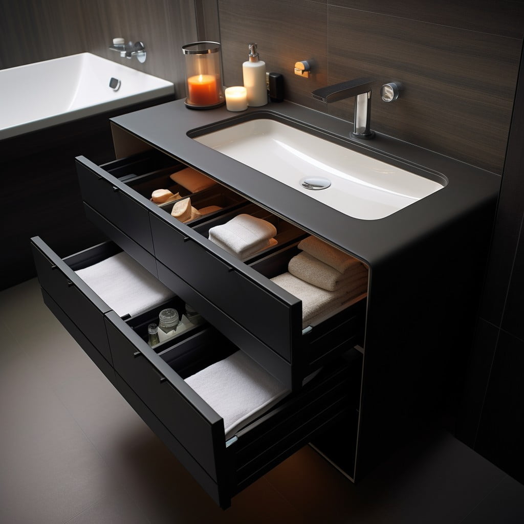 Magnetized Drawer System Bathroom Closet 