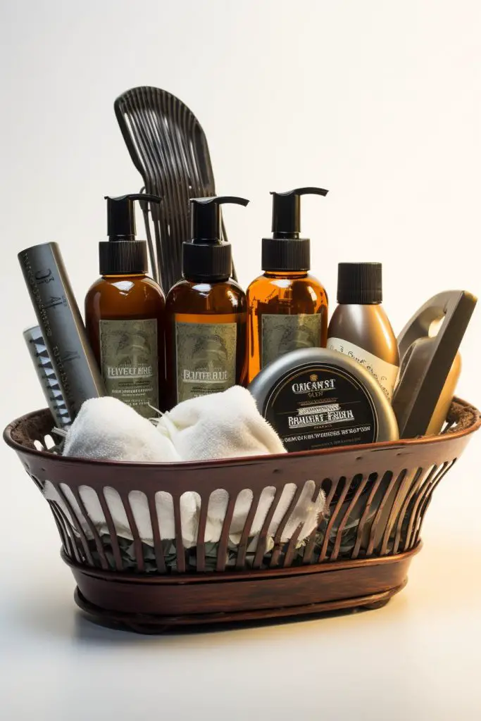 Men's Grooming Basket Bathroom Basket --ar 2:3