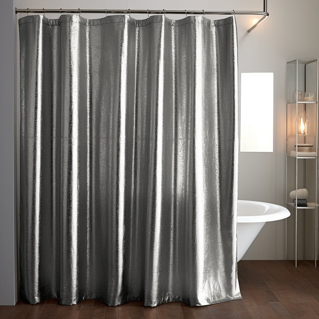 Metallic Fabric Curtains Bathroom Curtain