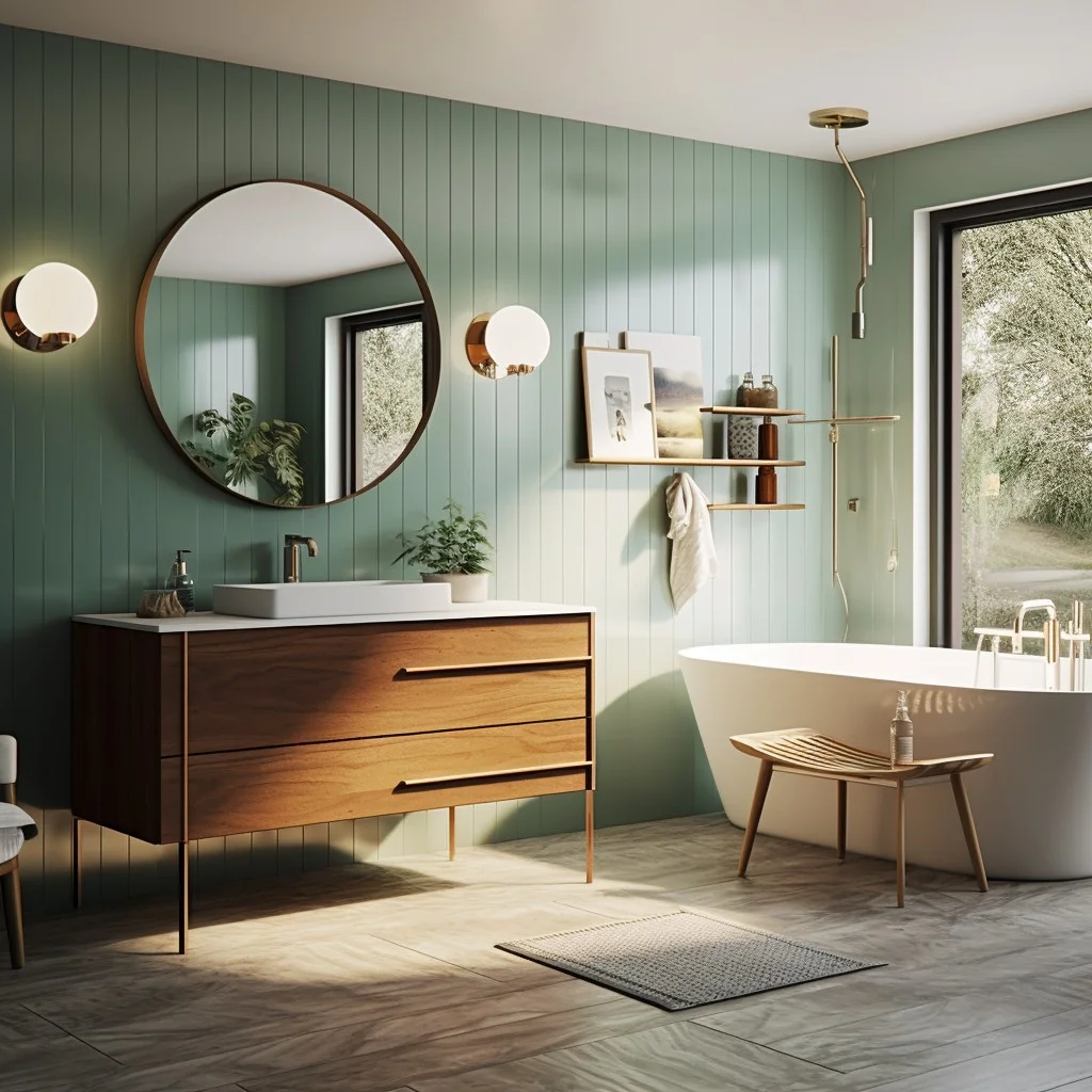 Mid-century Modern Bathroom Theme