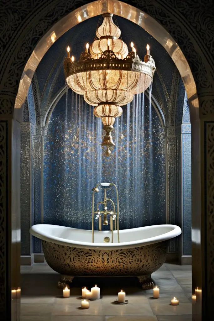 Moroccan-inspired Chandelier Bathroom Chandelier --ar 2:3