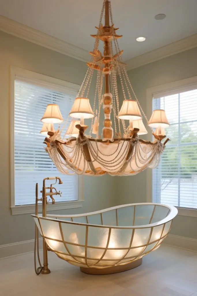 Nautical Theme Chandelier Bathroom Chandelier --ar 2:3