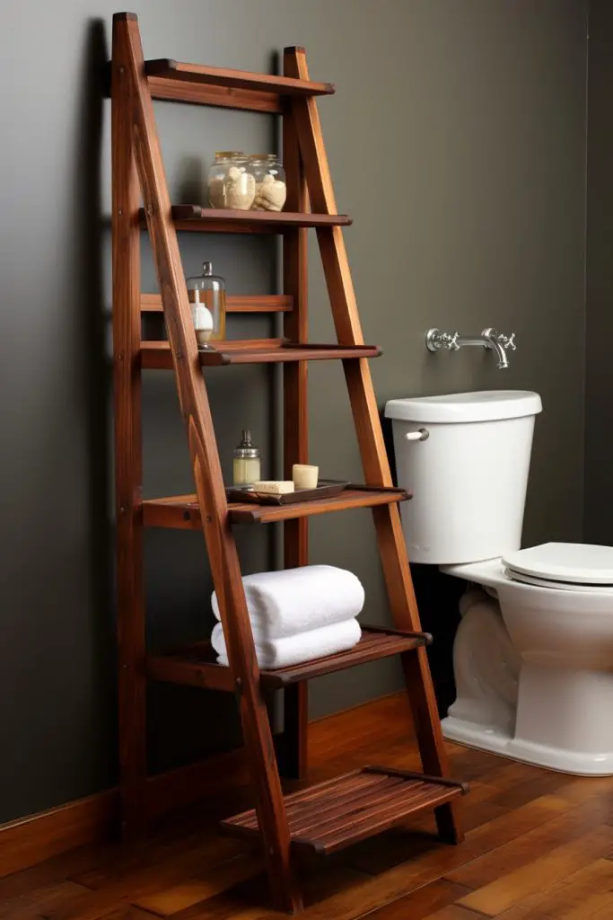 Over-the-toilet Ladder Tray Bathroom Tray --ar 2:3