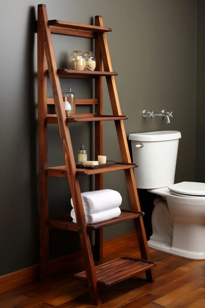 Over-the-toilet Ladder Tray Bathroom Tray --ar 2:3