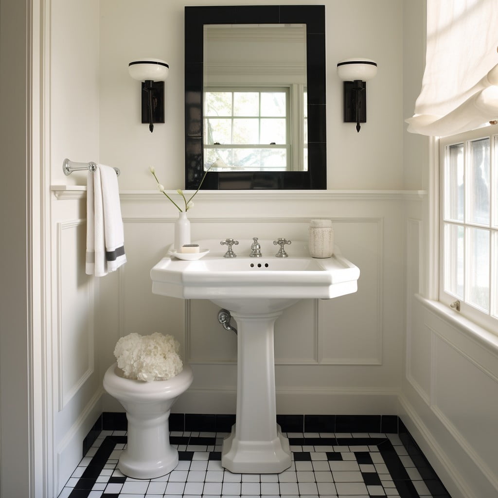 Pedestal Sink Bathroom Layout