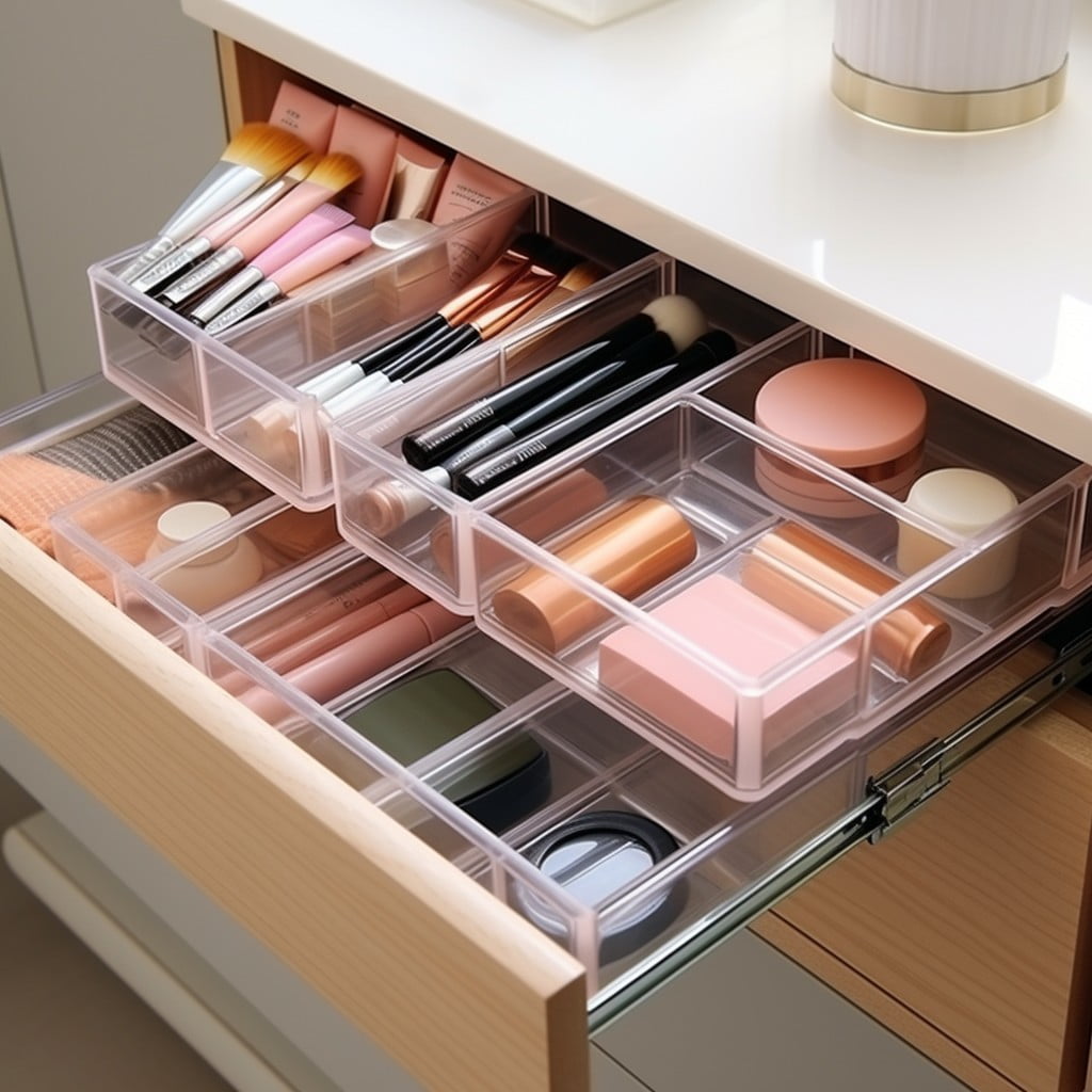 Plastic Drawer Organizer Bathroom Closet 