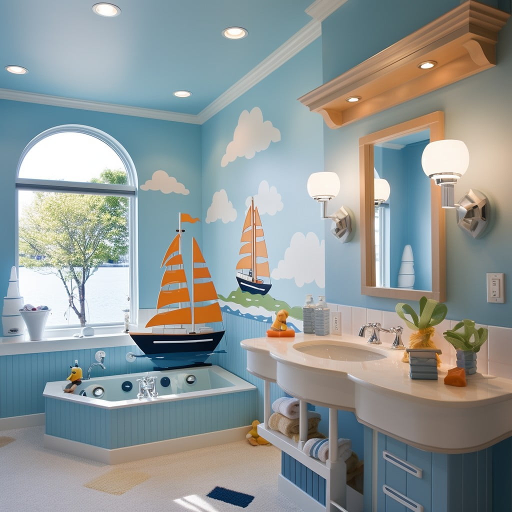 Playful Kid's Harbor Bathroom Theme