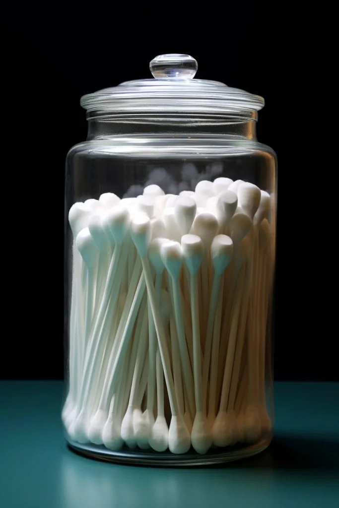 Q-tip Storage Jar Bathroom Jar --ar 2:3