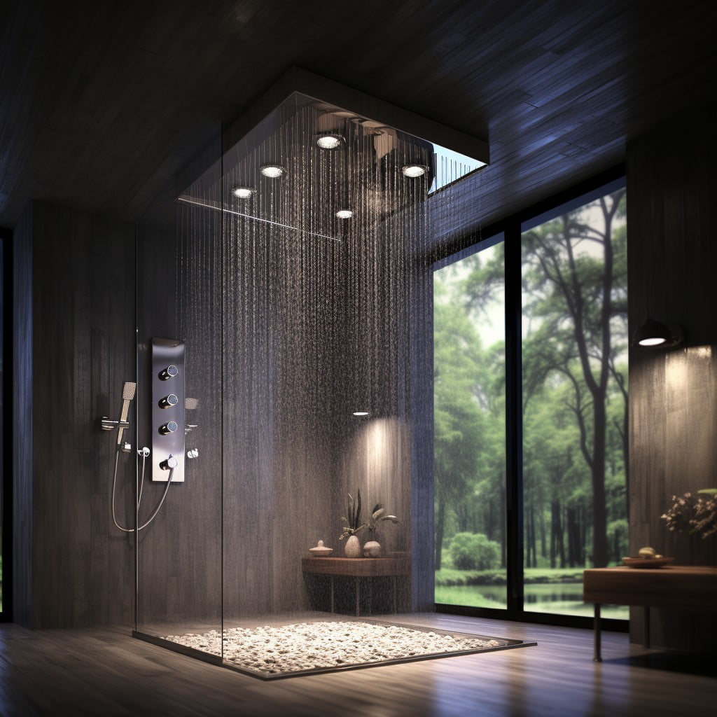 Rain Showerhead Bathroom Layout