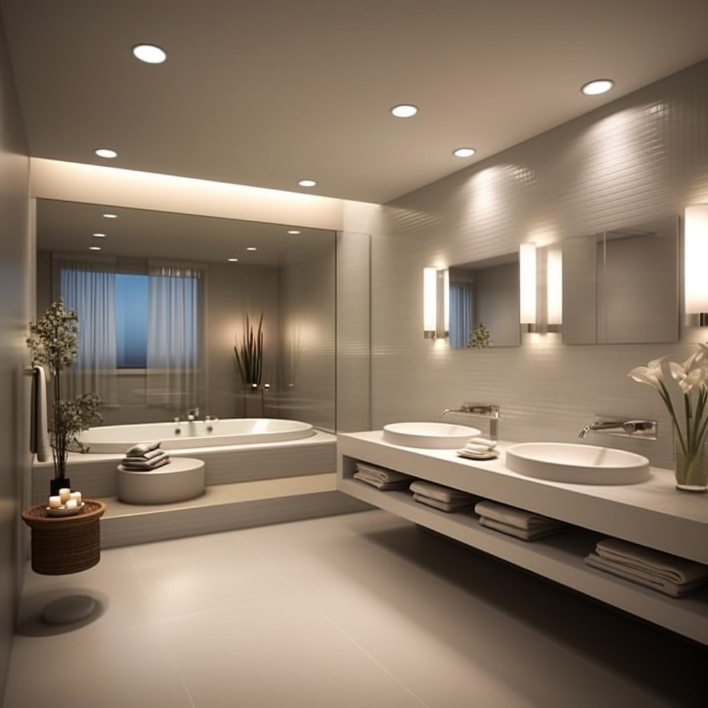 Recessed Lighting Bathroom Layout