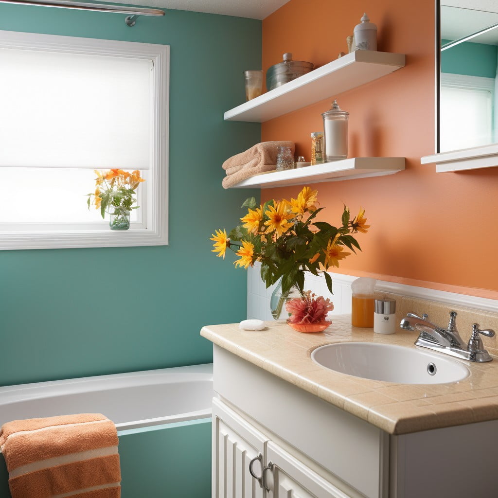 Repaint With Fresh Colors Bathroom Makeover