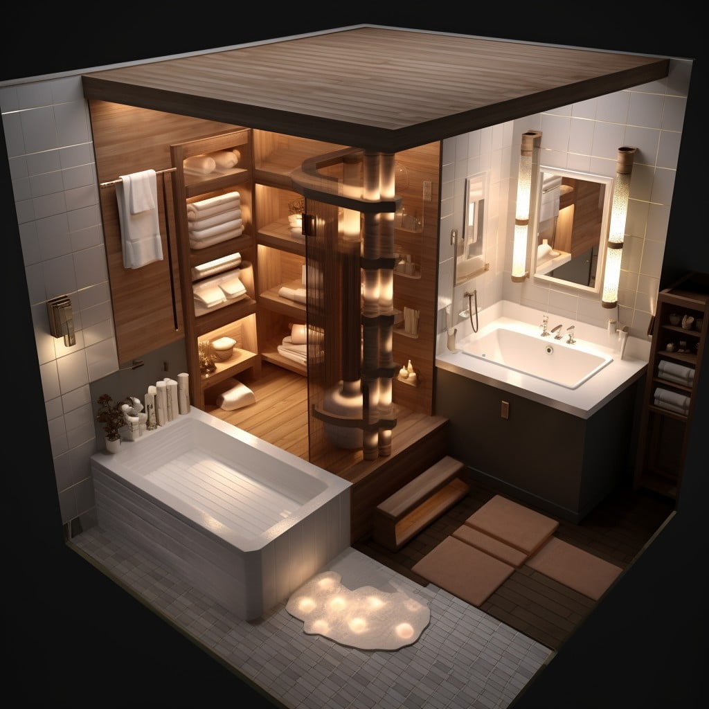 Sauna or Steam Room Addition Bathroom Layout