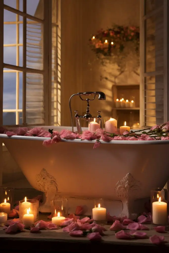 Scented Bath Oils Romantic Bathroom --ar 2:3