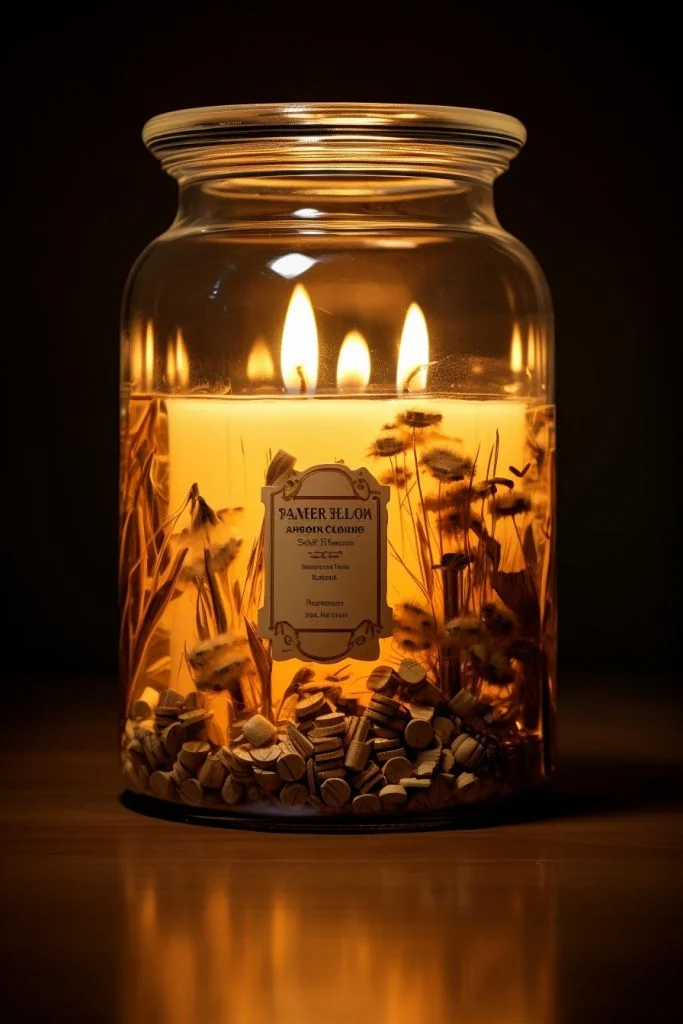 Scented Candle Jar Bathroom Jar --ar 2:3