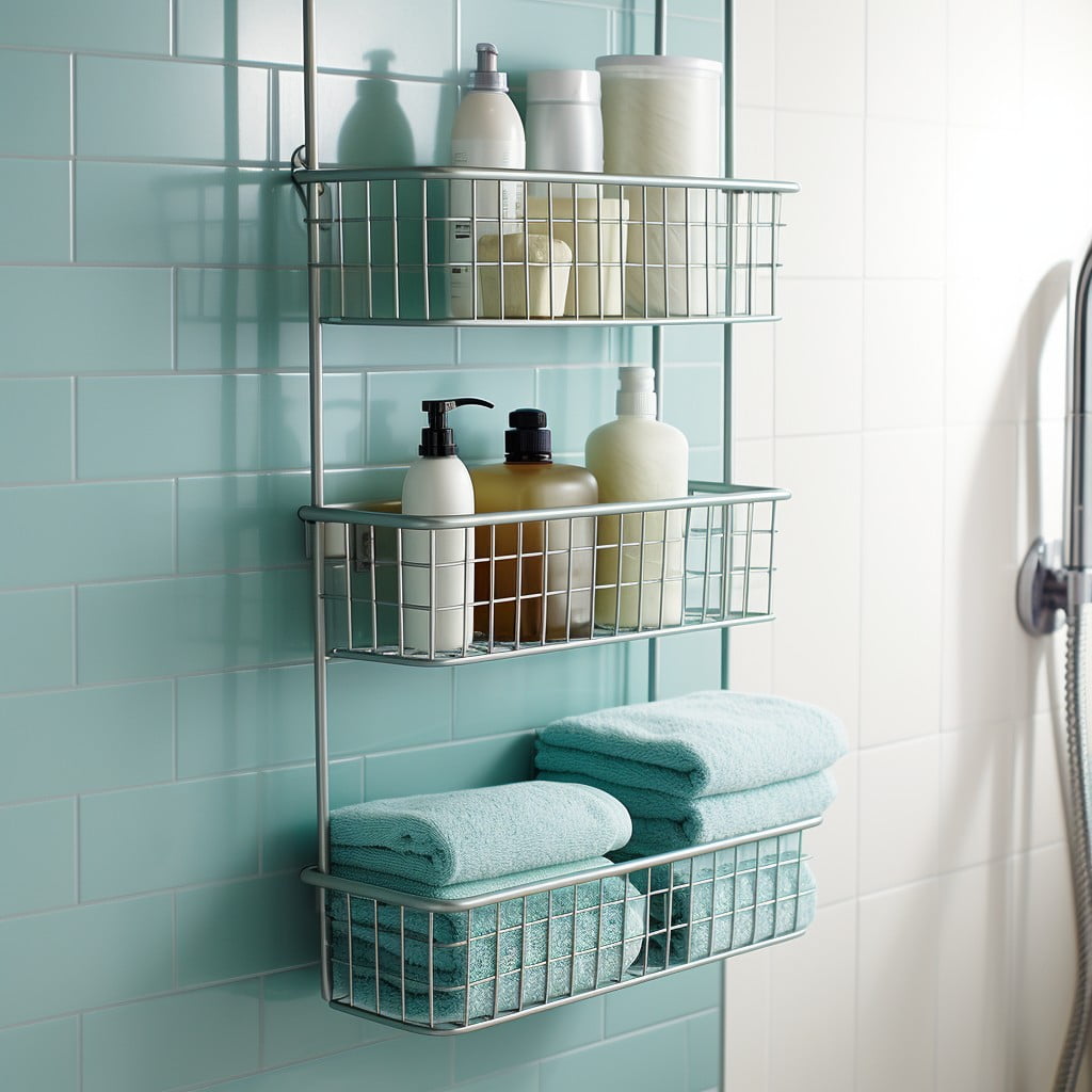 Use Shower Caddies for Extra Storage Bathroom Closet Organization