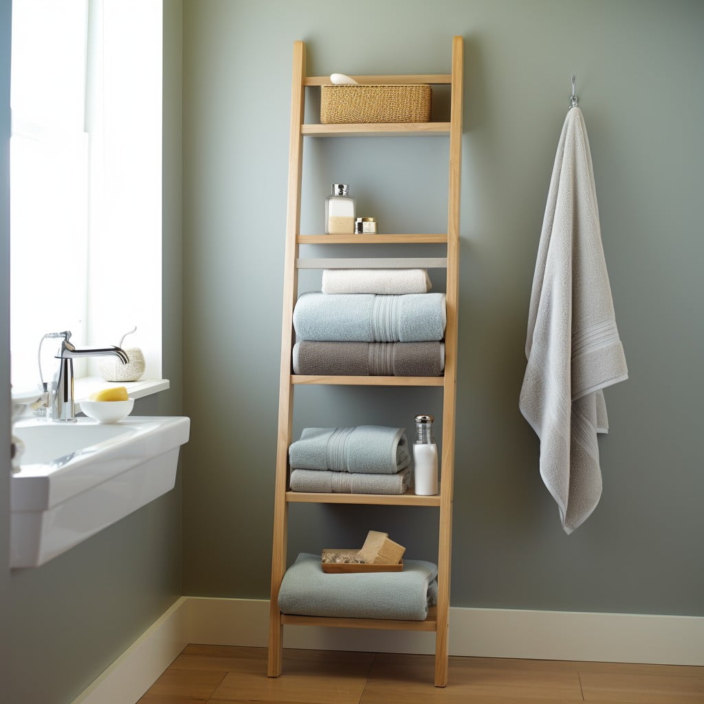 Towel Ladder Rack Bathroom Closet 