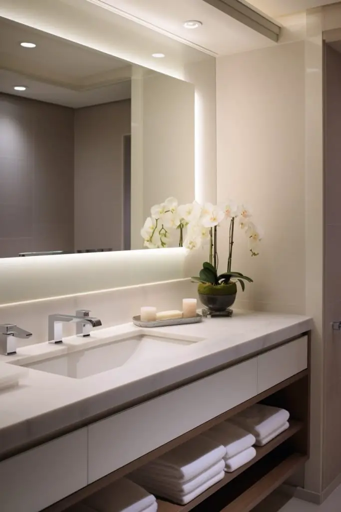 Trimming With Integrated LED Lighting Bathroom Trim --ar 2:3