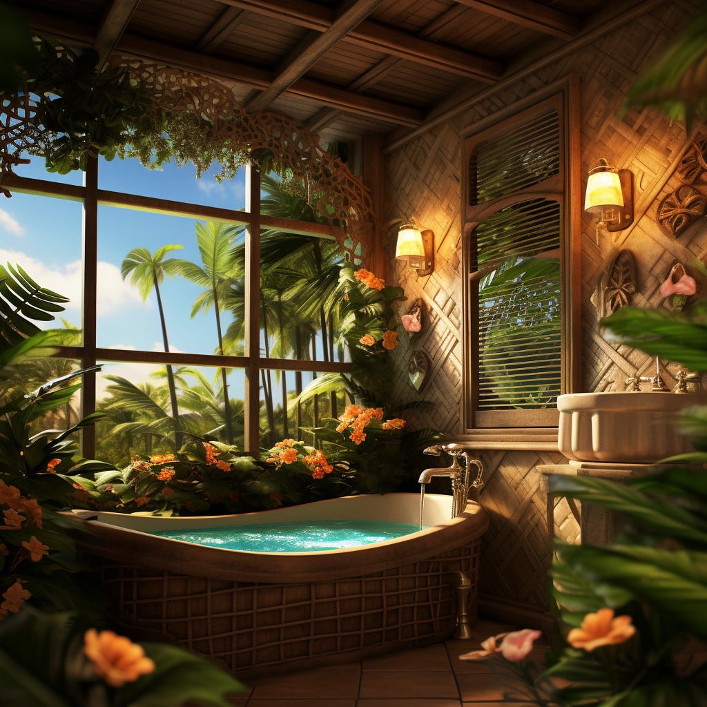 Tropical Paradise Bathroom Theme