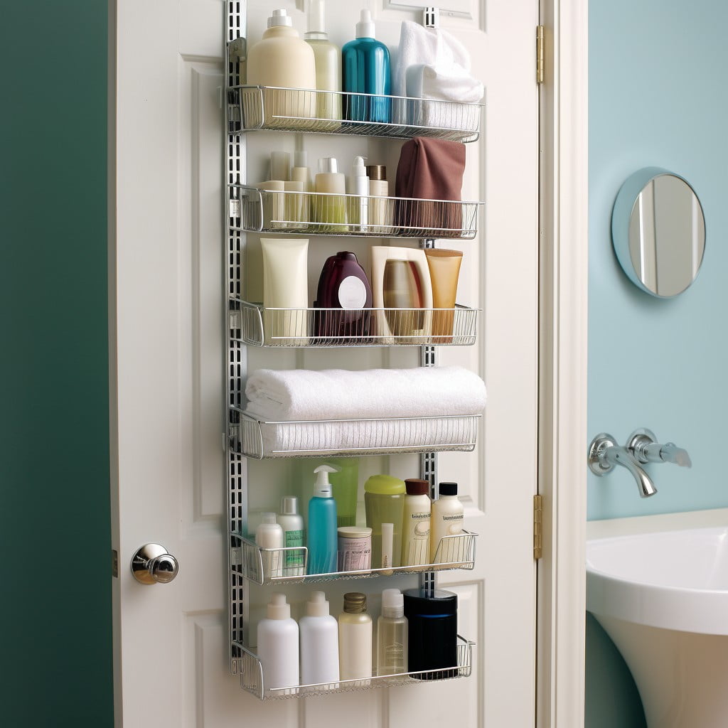 Use Door Racks for Added Storage Bathroom Closet Organization