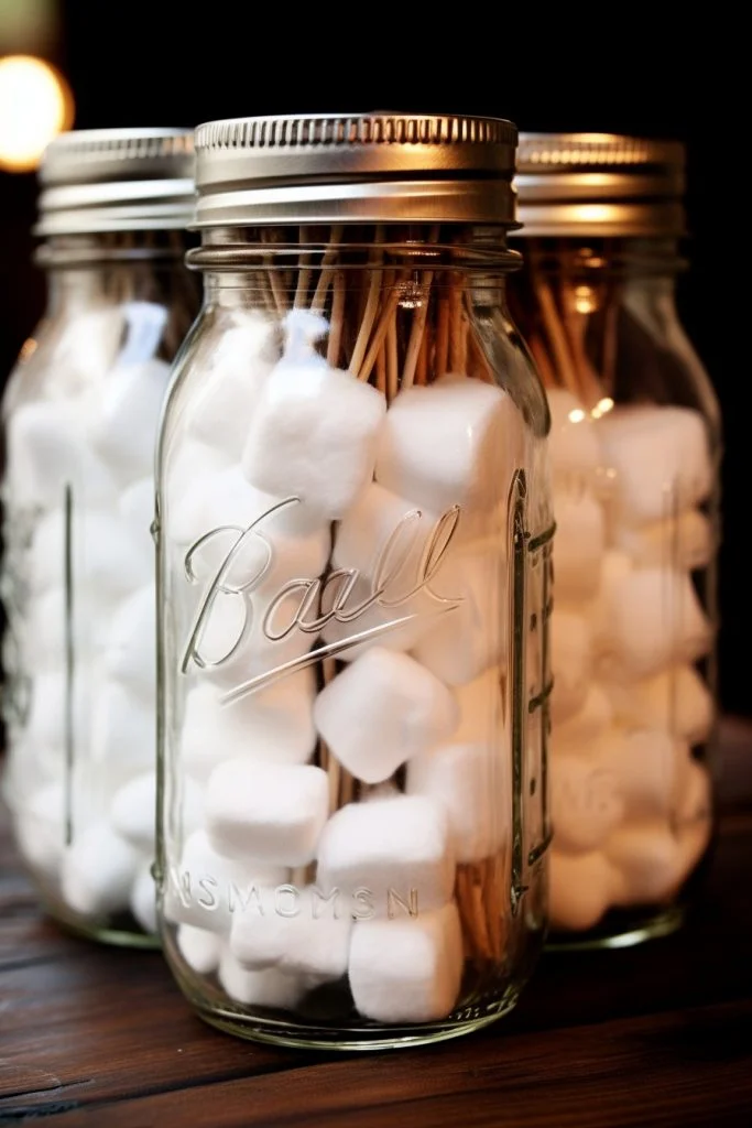 Use Mason Jars for Cotton Balls and Swabs Bathroom Drawer --ar 2:3