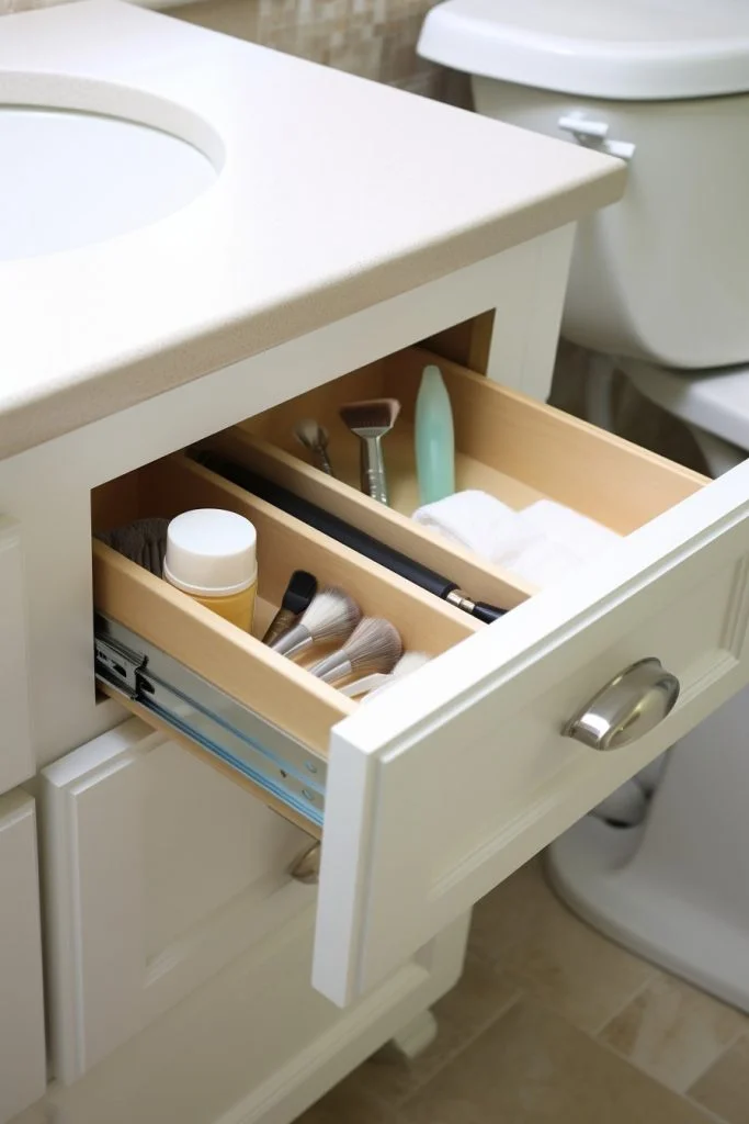 Use a Toothbrush Holder Bathroom Drawer --ar 2:3