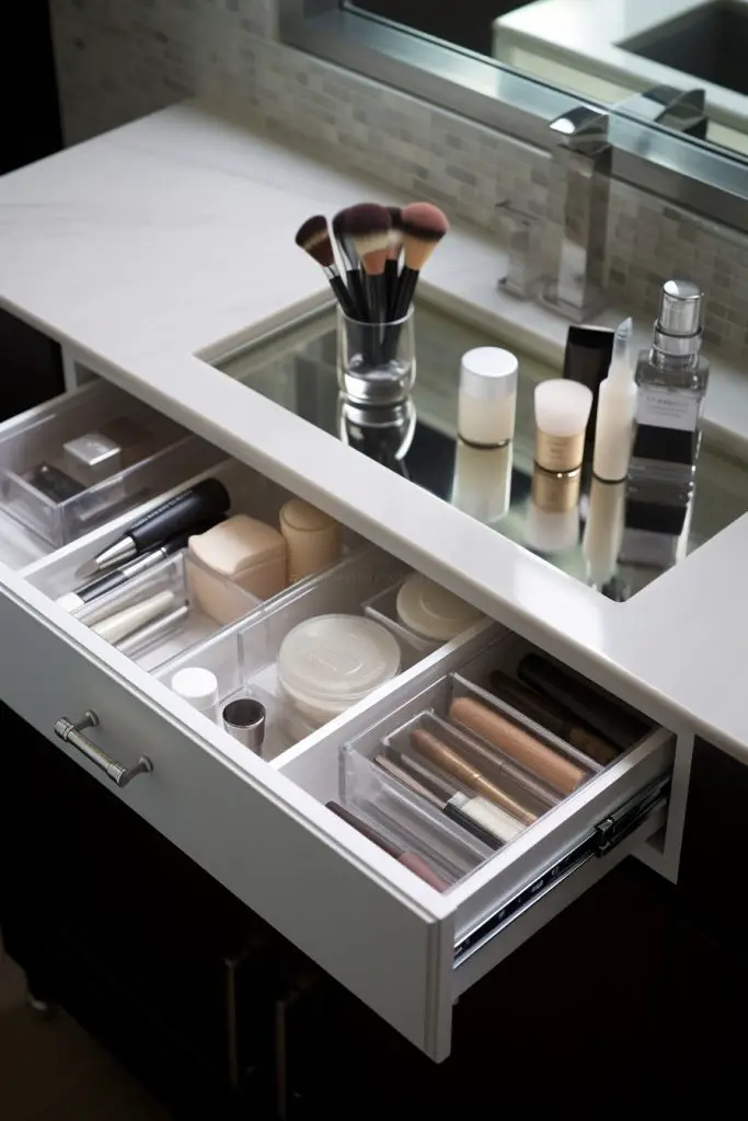 Utilize Expandable Makeup Organizers Bathroom Drawer --ar 2:3