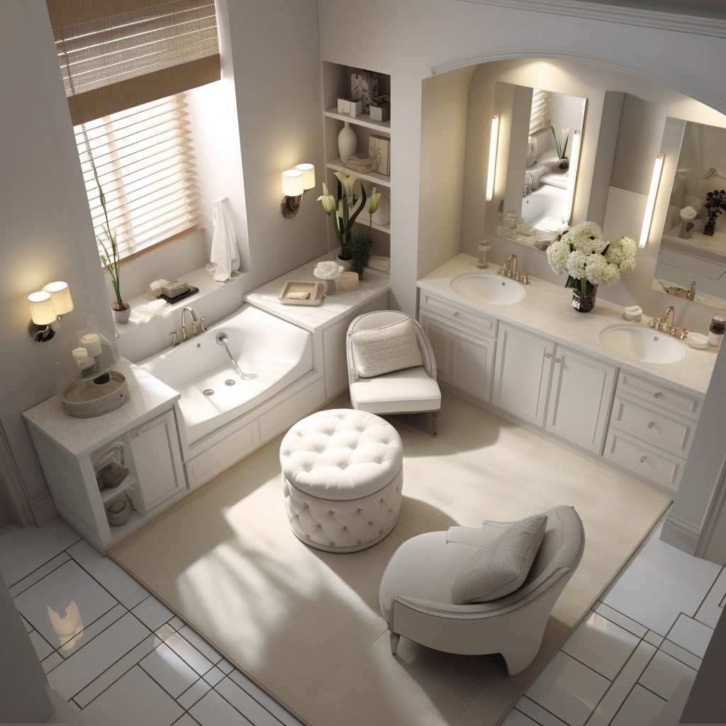 Vanity Seating Area Bathroom Layout