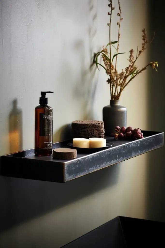 Wall Mounted Magnetic Strip Tray Bathroom Tray --ar 2:3