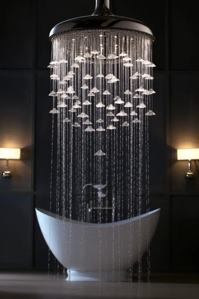 Waterfall Style Chandelier Bathroom Chandelier --ar 2:3